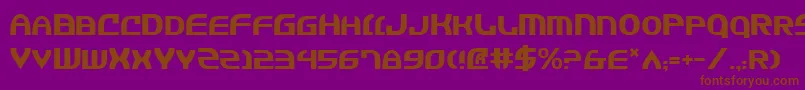 Jannisaries Font – Brown Fonts on Purple Background