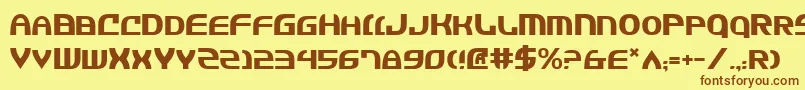 Jannisaries Font – Brown Fonts on Yellow Background