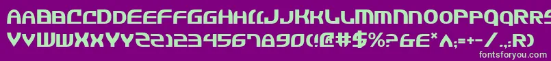 Jannisaries Font – Green Fonts on Purple Background