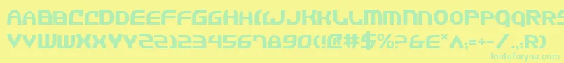 Jannisaries Font – Green Fonts on Yellow Background