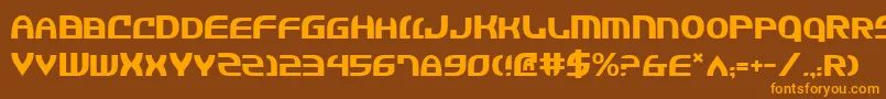 Jannisaries Font – Orange Fonts on Brown Background