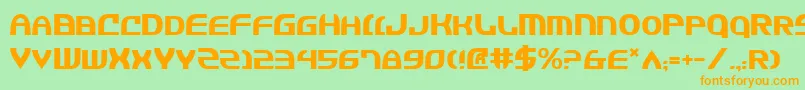 Jannisaries Font – Orange Fonts on Green Background