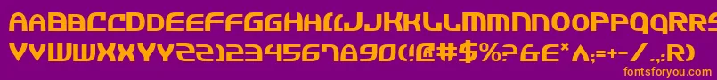 Jannisaries Font – Orange Fonts on Purple Background