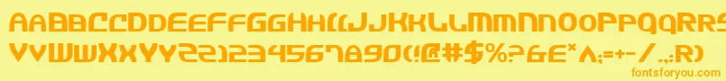 Jannisaries Font – Orange Fonts on Yellow Background