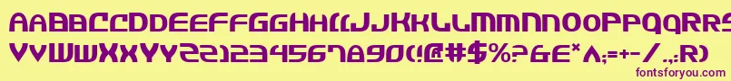 Jannisaries Font – Purple Fonts on Yellow Background