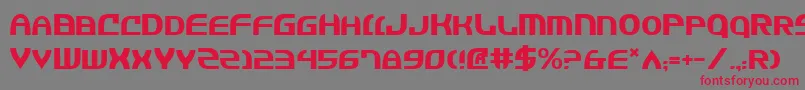 フォントJannisaries – 赤い文字の灰色の背景