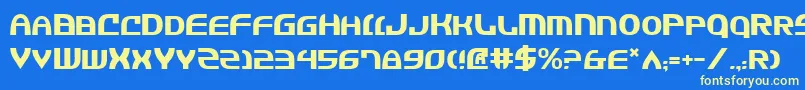 Jannisaries Font – Yellow Fonts on Blue Background