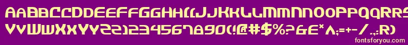 Jannisaries Font – Yellow Fonts on Purple Background