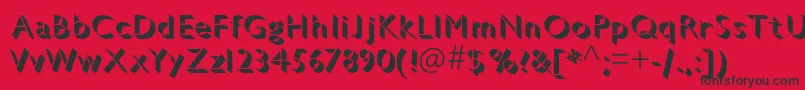 GillsansstdLightshadowed Font – Black Fonts on Red Background