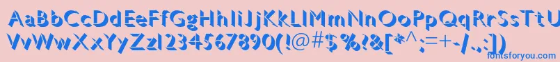 GillsansstdLightshadowed-Schriftart – Blaue Schriften auf rosa Hintergrund