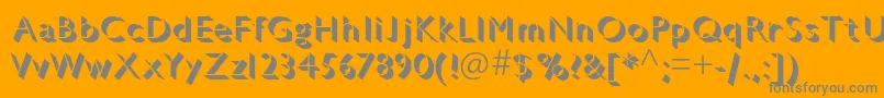 GillsansstdLightshadowed Font – Gray Fonts on Orange Background