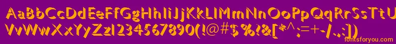GillsansstdLightshadowed Font – Orange Fonts on Purple Background