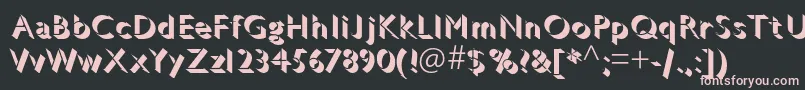 GillsansstdLightshadowed Font – Pink Fonts on Black Background