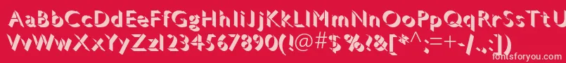 GillsansstdLightshadowed Font – Pink Fonts on Red Background