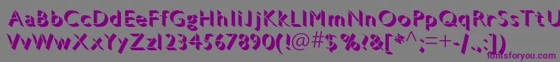 GillsansstdLightshadowed Font – Purple Fonts on Gray Background