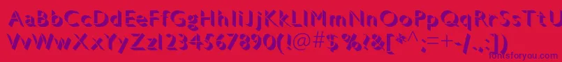GillsansstdLightshadowed Font – Purple Fonts on Red Background