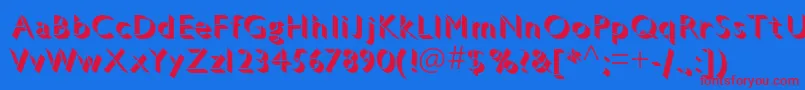 GillsansstdLightshadowed Font – Red Fonts on Blue Background