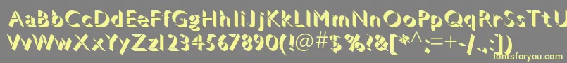 GillsansstdLightshadowed Font – Yellow Fonts on Gray Background