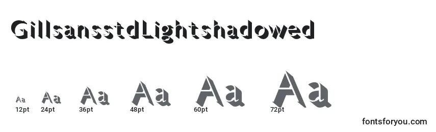 GillsansstdLightshadowed Font Sizes