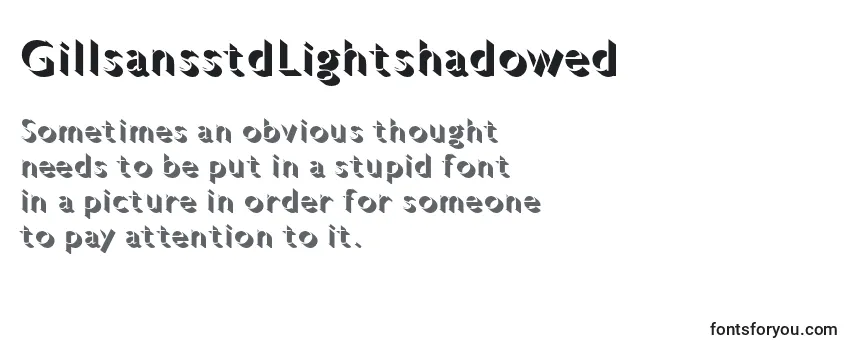 Review of the GillsansstdLightshadowed Font