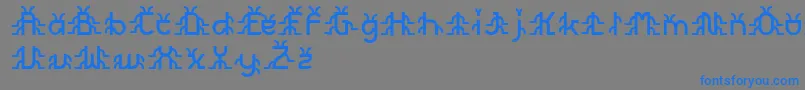 FuturexBugz Font – Blue Fonts on Gray Background