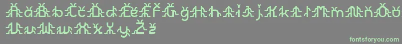 FuturexBugz Font – Green Fonts on Gray Background