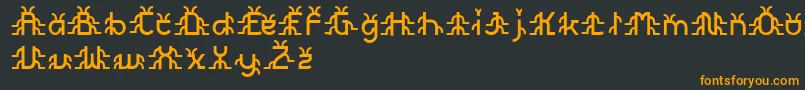 fuente FuturexBugz – Fuentes Naranjas Sobre Fondo Negro