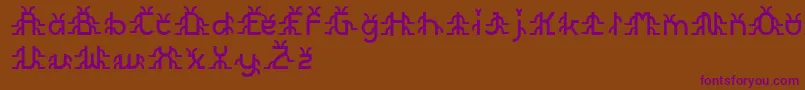 Шрифт FuturexBugz – фиолетовые шрифты на коричневом фоне