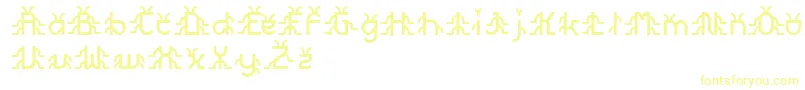 FuturexBugz-Schriftart – Gelbe Schriften auf weißem Hintergrund