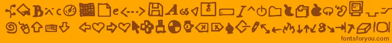 Dot ffy Font – Brown Fonts on Orange Background