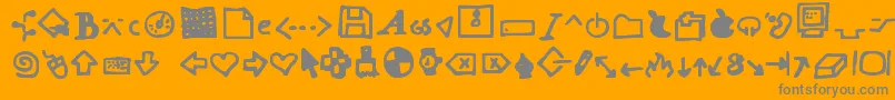 Dot ffy Font – Gray Fonts on Orange Background