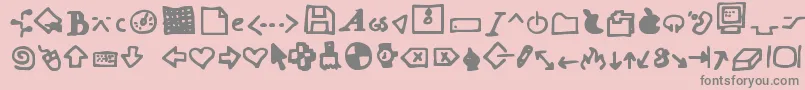 Dot ffy Font – Gray Fonts on Pink Background