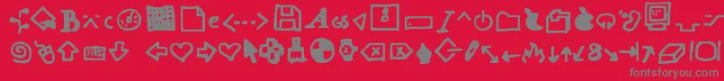 Dot ffy Font – Gray Fonts on Red Background