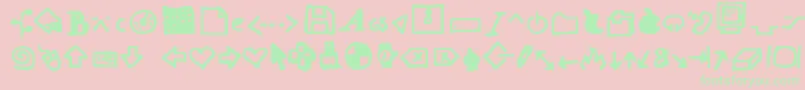 Dot ffy Font – Green Fonts on Pink Background