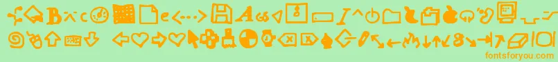 Dot ffy Font – Orange Fonts on Green Background