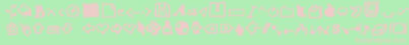 Dot ffy Font – Pink Fonts on Green Background