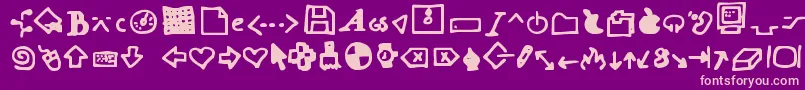 Dot ffy Font – Pink Fonts on Purple Background