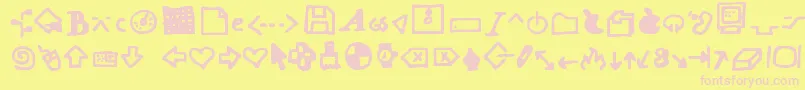 Dot ffy Font – Pink Fonts on Yellow Background