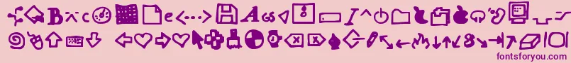 Dot ffy Font – Purple Fonts on Pink Background