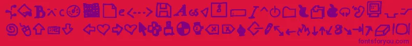 fuente Dot ffy – Fuentes Moradas Sobre Fondo Rojo