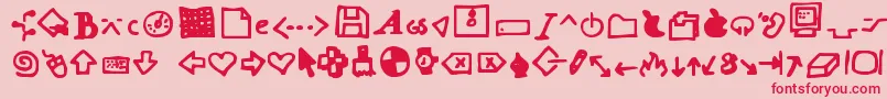 Dot ffy Font – Red Fonts on Pink Background