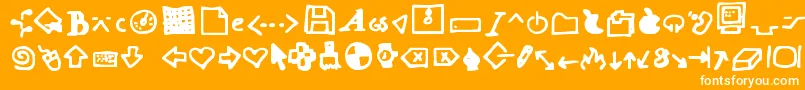 Dot ffy Font – White Fonts on Orange Background