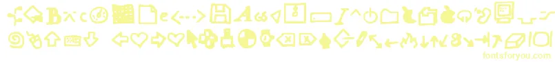 Dot ffy Font – Yellow Fonts on White Background