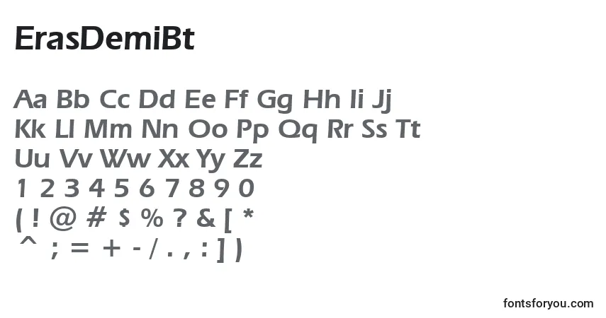 Шрифт ErasDemiBt – алфавит, цифры, специальные символы