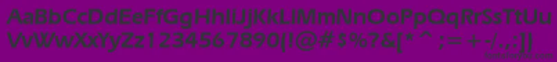 Fonte ErasDemiBt – fontes pretas em um fundo violeta
