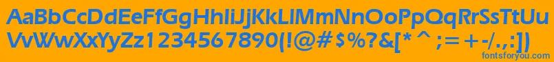 ErasDemiBt Font – Blue Fonts on Orange Background