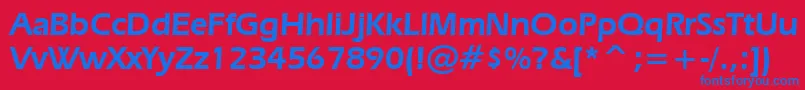 ErasDemiBt Font – Blue Fonts on Red Background
