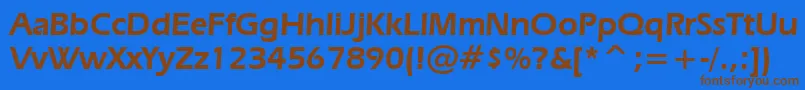 ErasDemiBt Font – Brown Fonts on Blue Background