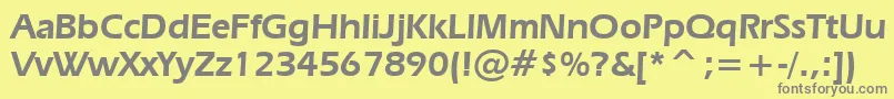 ErasDemiBt Font – Gray Fonts on Yellow Background