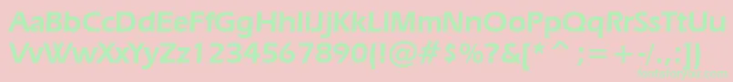 ErasDemiBt-Schriftart – Grüne Schriften auf rosa Hintergrund